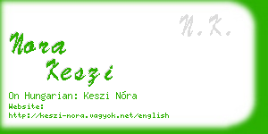 nora keszi business card